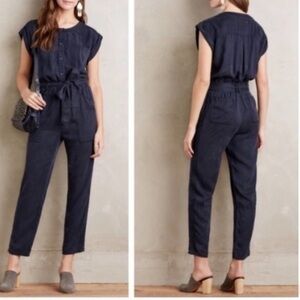 NWT Anthropologie Hei Hei jumpsuit Size S
Color navy blue
